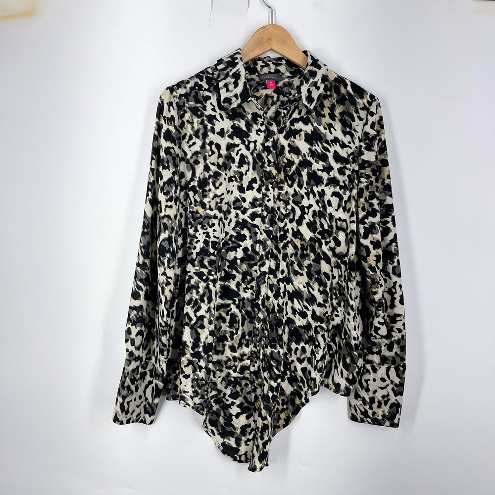 Vince Camuto Womens Falling For Florals Button Down Blouse Size M NWT